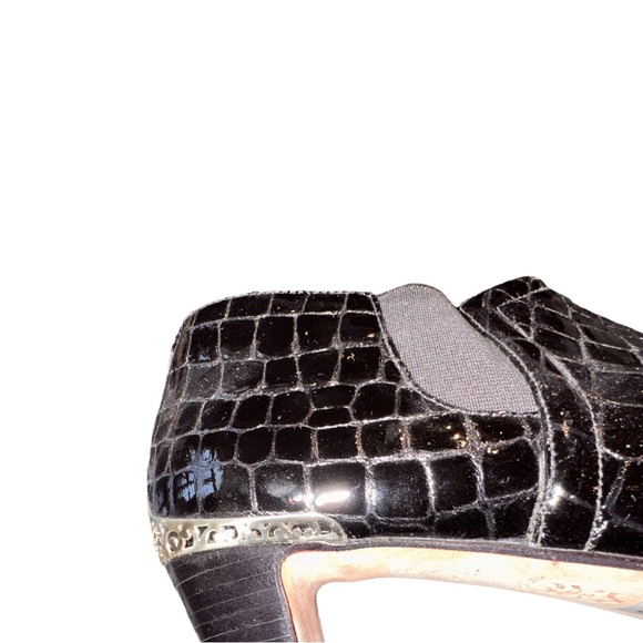 Brighton Black Croc Embossed Ankle Shooties NWT - Picture 11 of 11